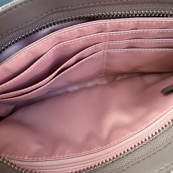 Coach Clutch Evening Elegant Satin W/Leather Python Print EUC - Picture 7 of 10